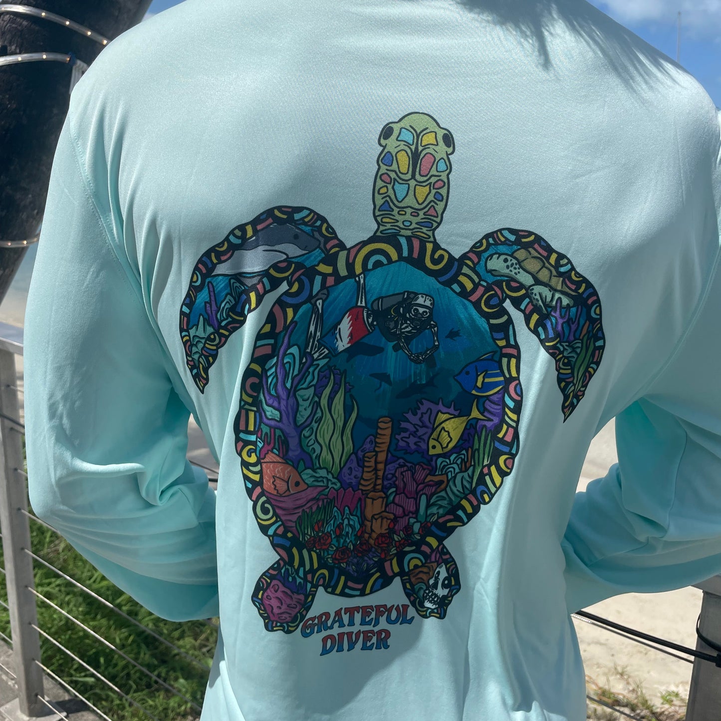 Grateful Diver Psychedelic Turtle