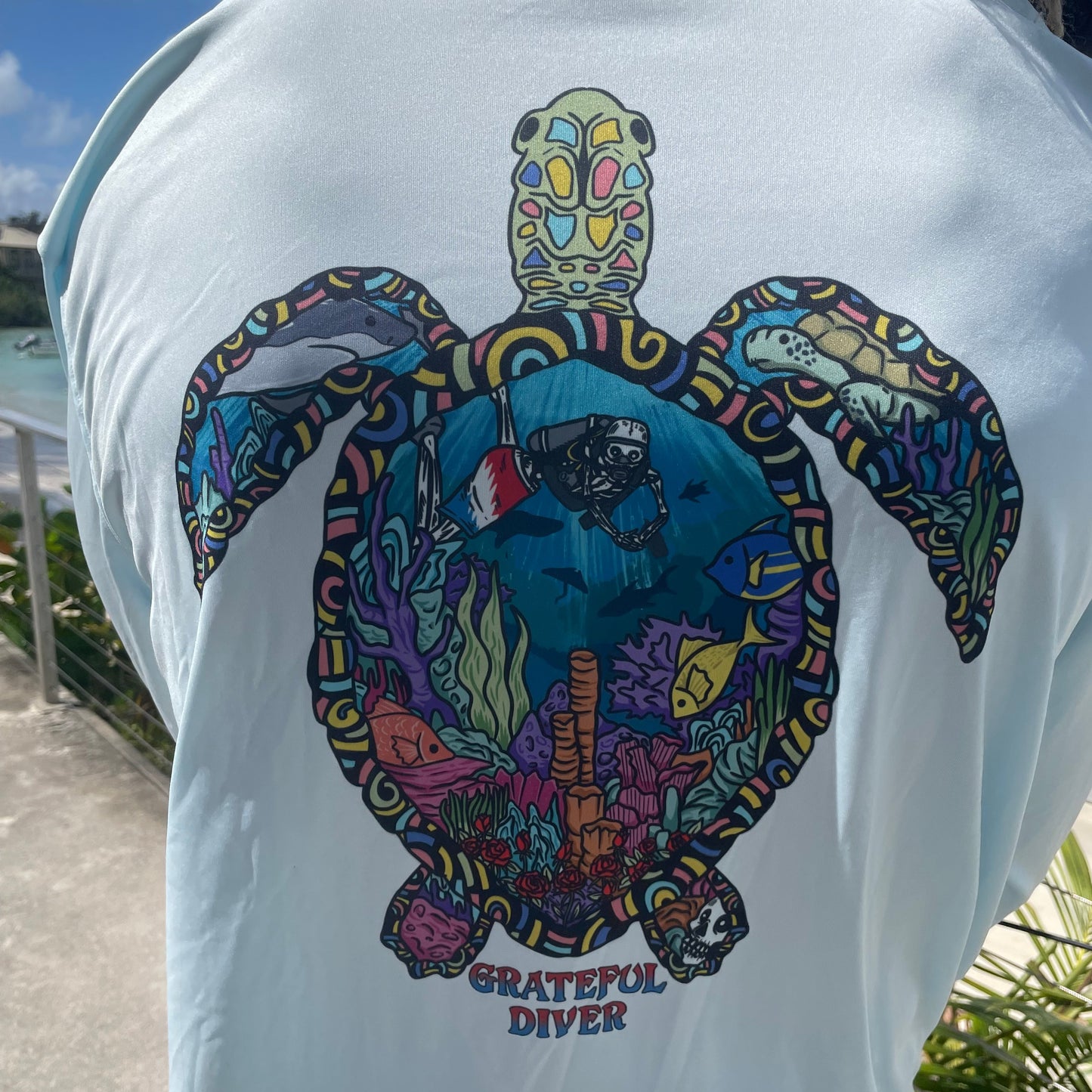 Grateful Diver Psychedelic Turtle