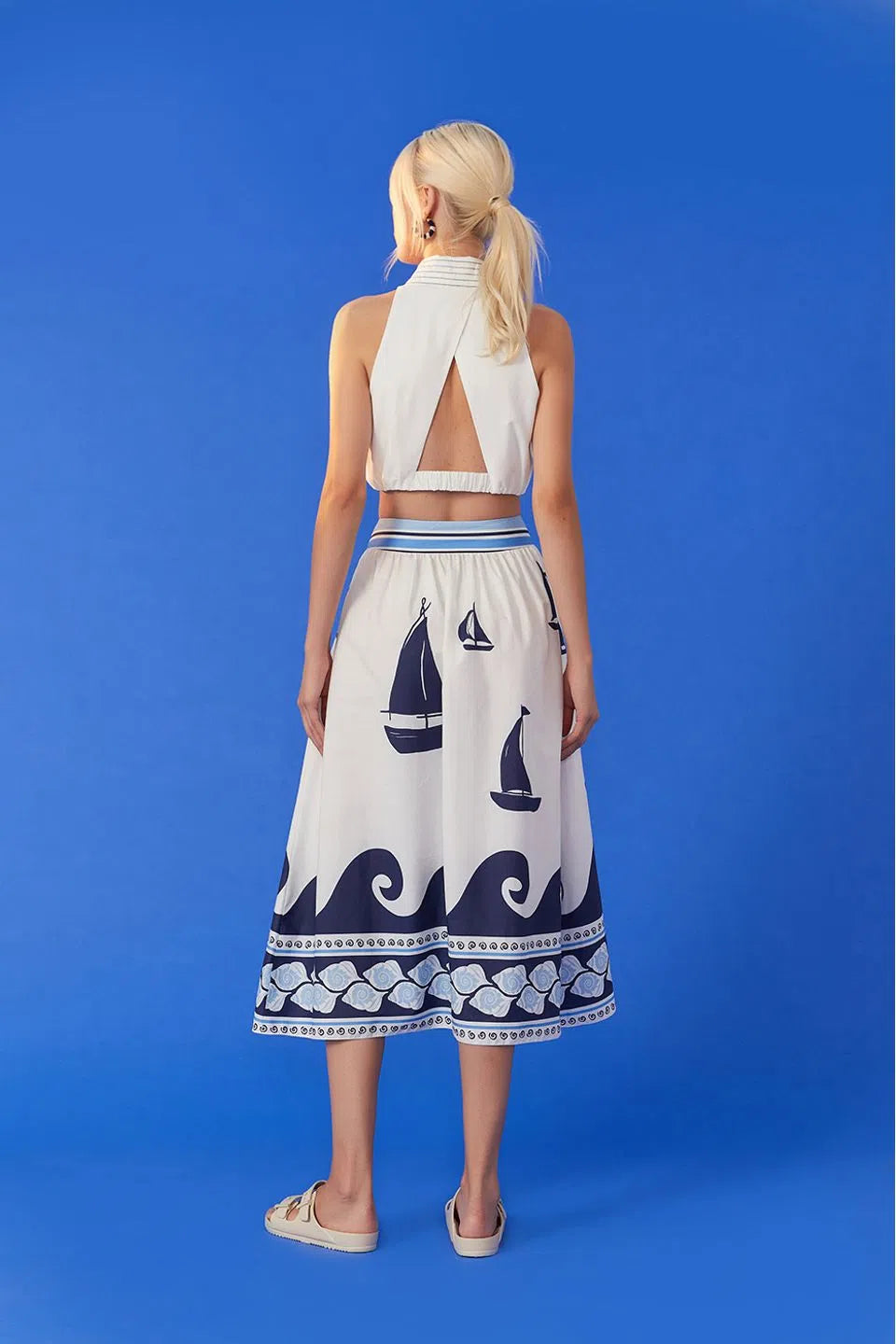 Dress to- Sailboat Midi Skirt